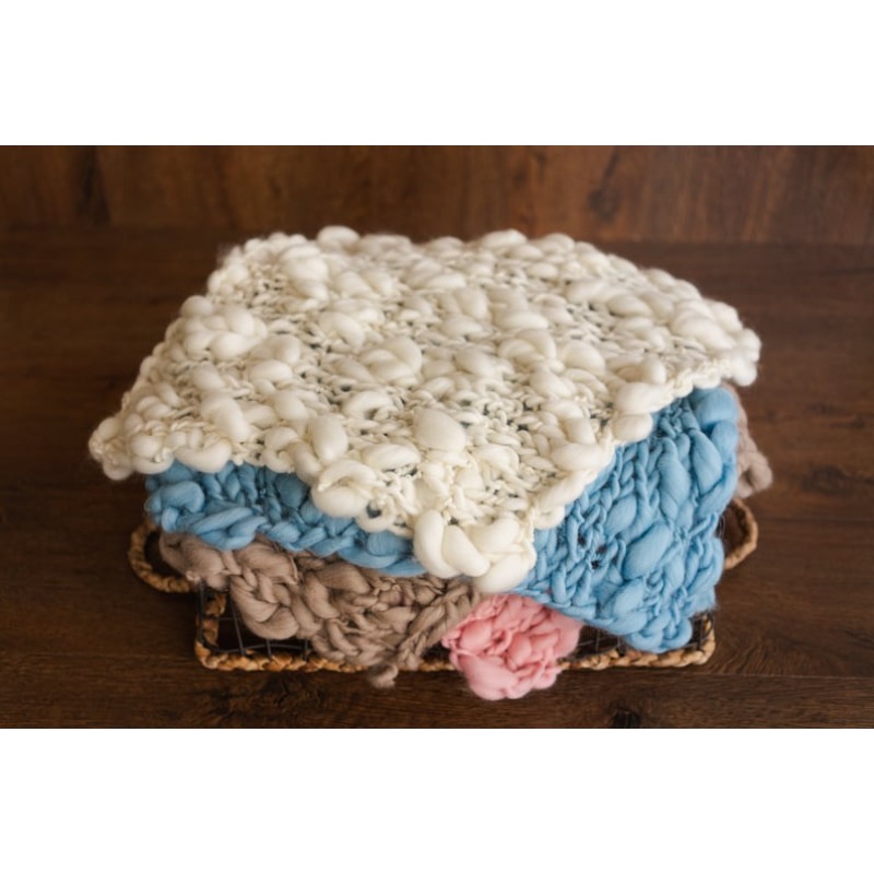 Baby Swaddle Blanket - Couverture pour bébé mérinos en tricot