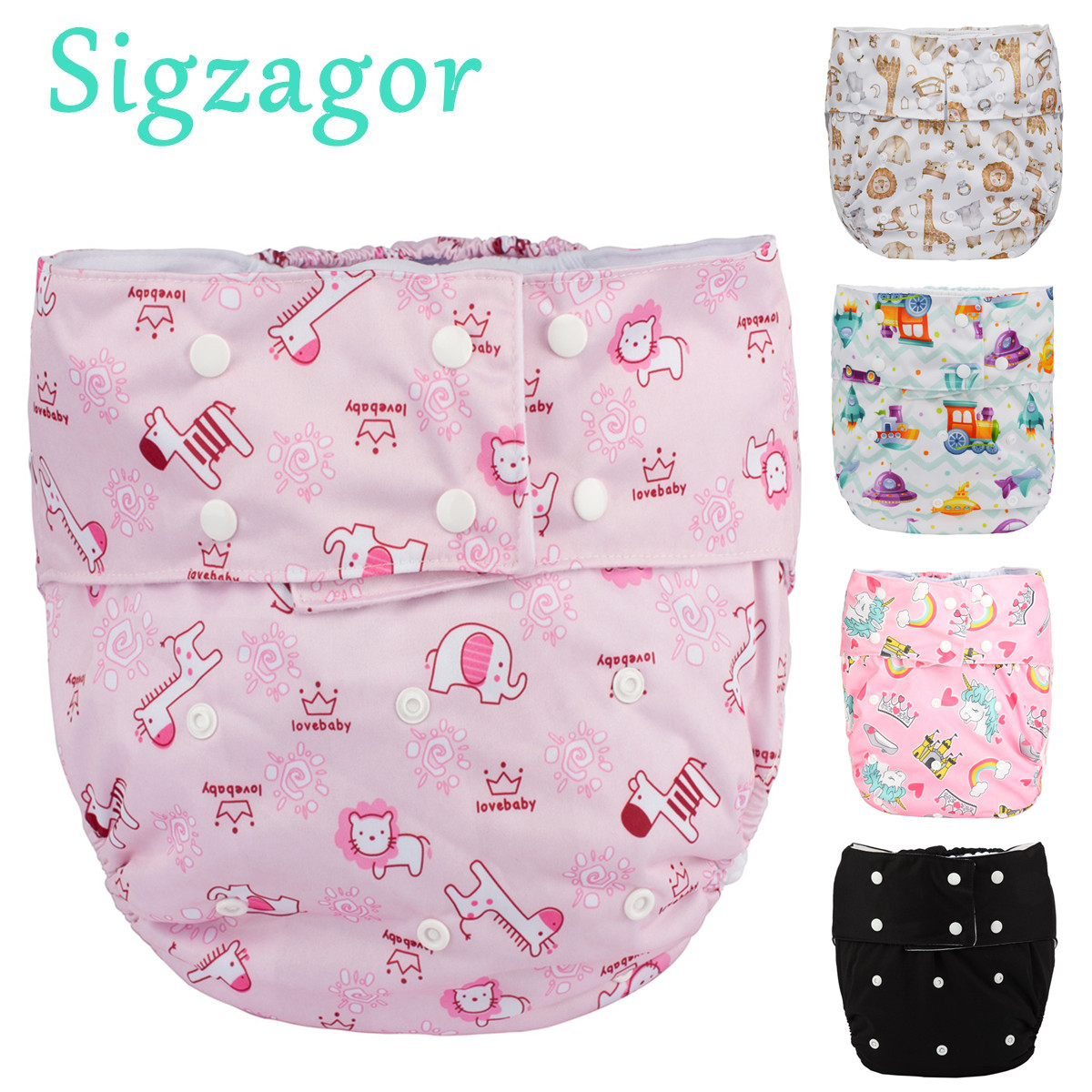 Pampers Diaper Premium Care - [SIGZAGOR]-Couche-culotte réutilisable pour adulte et adolescent,