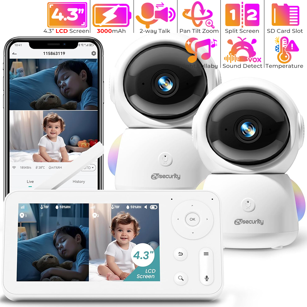 Baby Products Video - Babyphone 2K avec 2 Caméras et