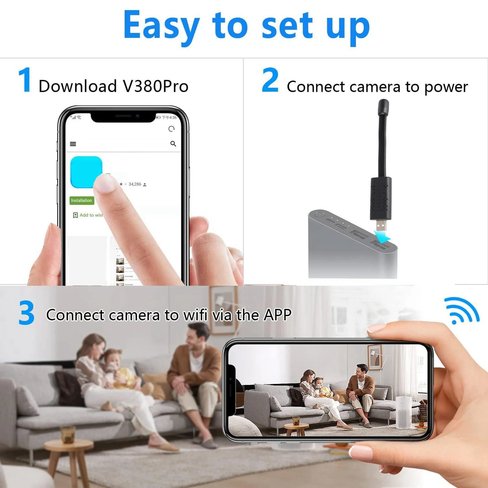 Caméra de sécurité WiFi USB 10 - Baby Products Video avis et prix