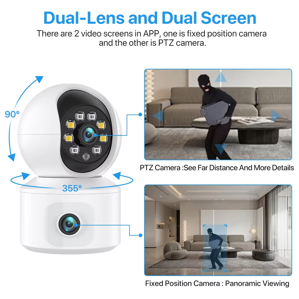 Caméra IP WiFi iCsee 6MP à dou - Baby Products Video avis et prix