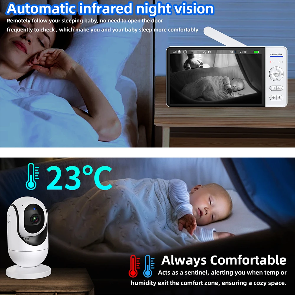 Pas de WiFi 7 pouces bébé moni - Baby Products Video avis et prix