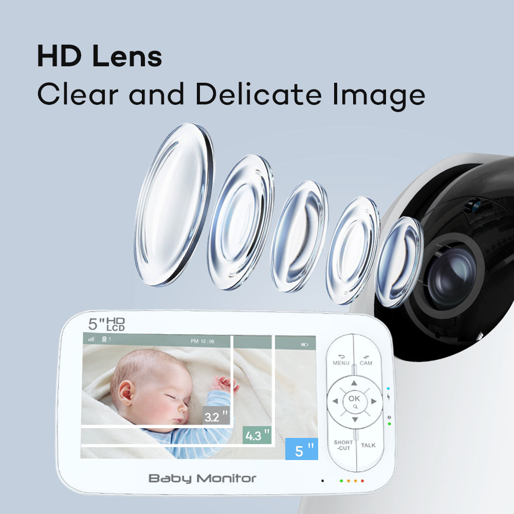 5 pouces 2MP 1080P APP télécom - Baby Products Video avis et prix